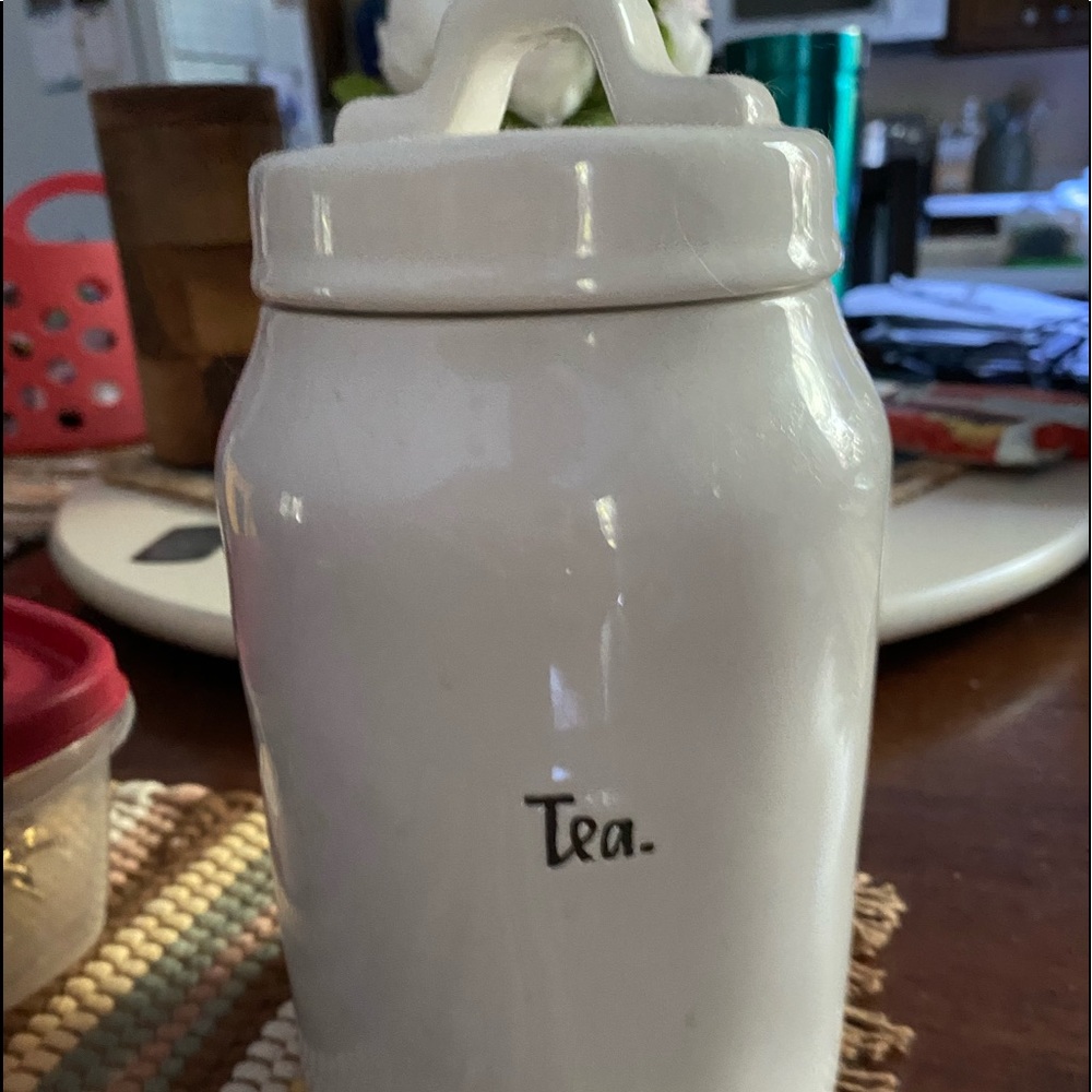 Rae Dunn tea canister